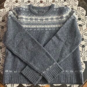 Vintage ABERCROMBIE & FITCH   Gray Fairisle Sweater